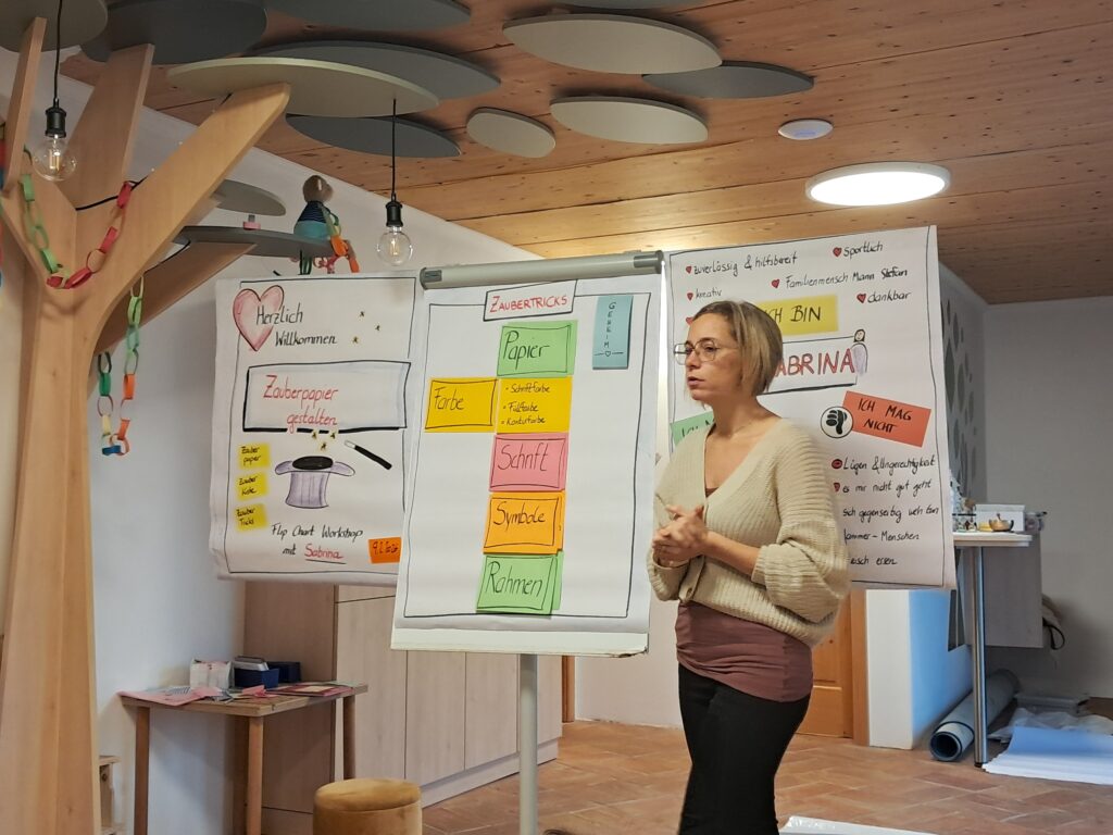 Flipchart, Kinder, Workshop, malen, kreativ, gestalten,