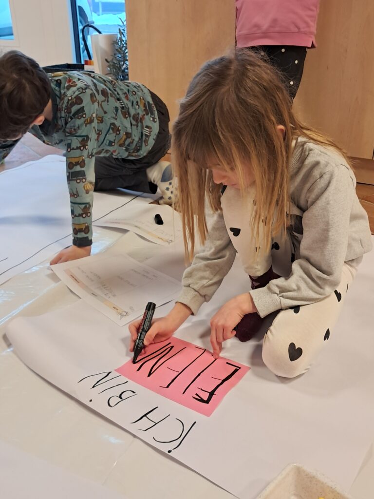 Flipchart, Kinder, Workshop, malen, kreativ, gestalten,